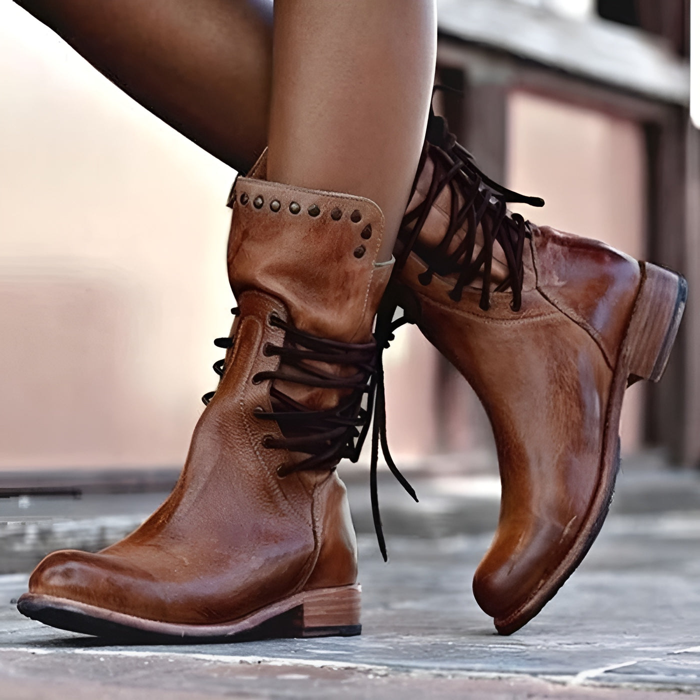 Loreva™ | Bottines Cavalières Patinées