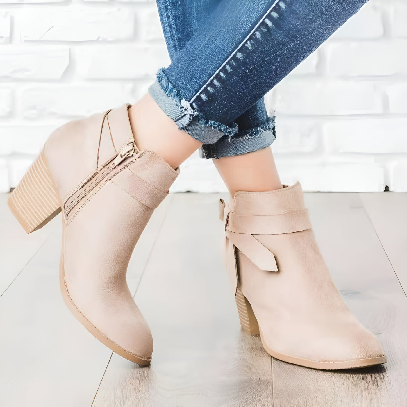 Sophie™ | Bottines Nœud Zip Latéra