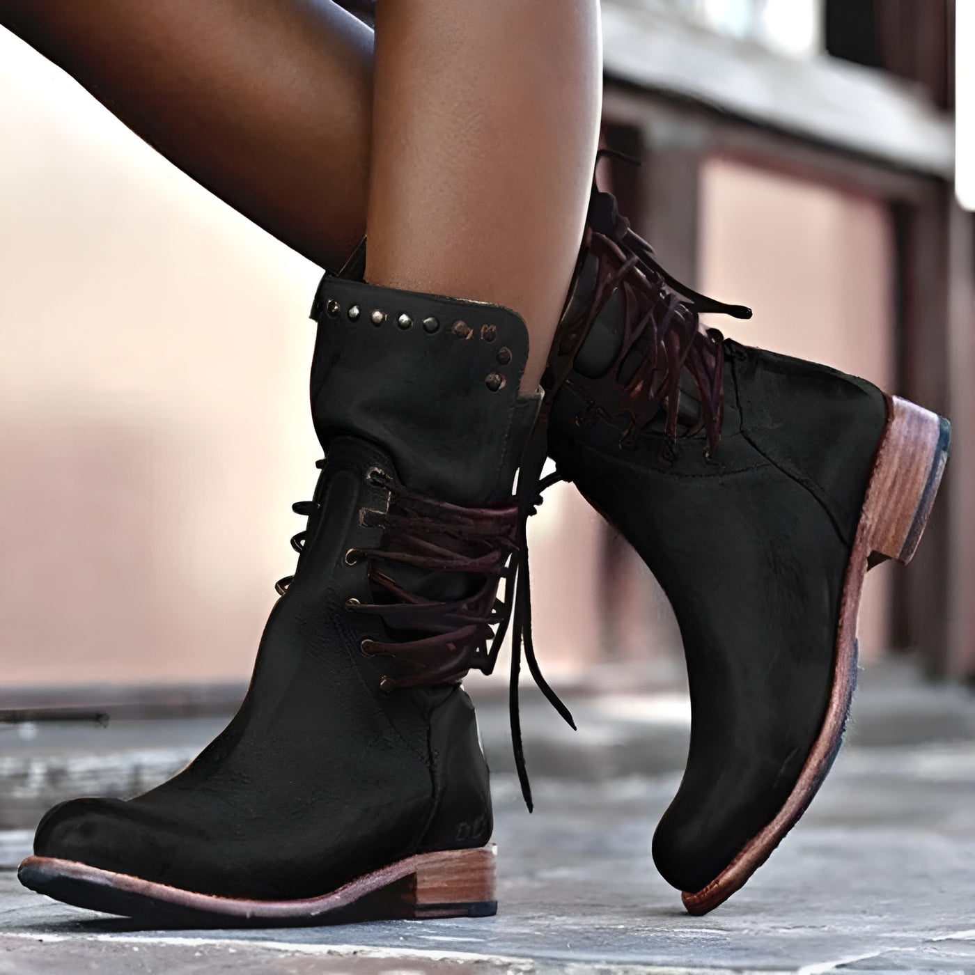 Loreva™ | Bottines Cavalières Patinées