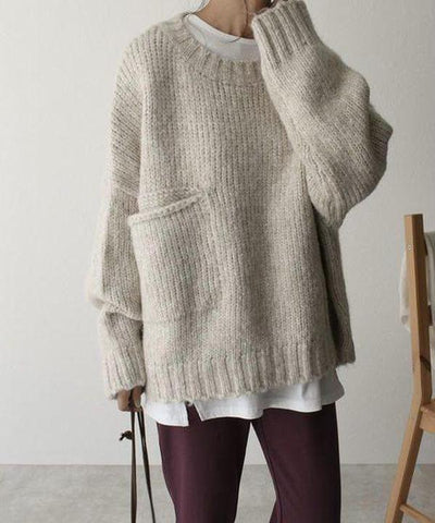 Noëlle™ | Pull Cocon Ivoire