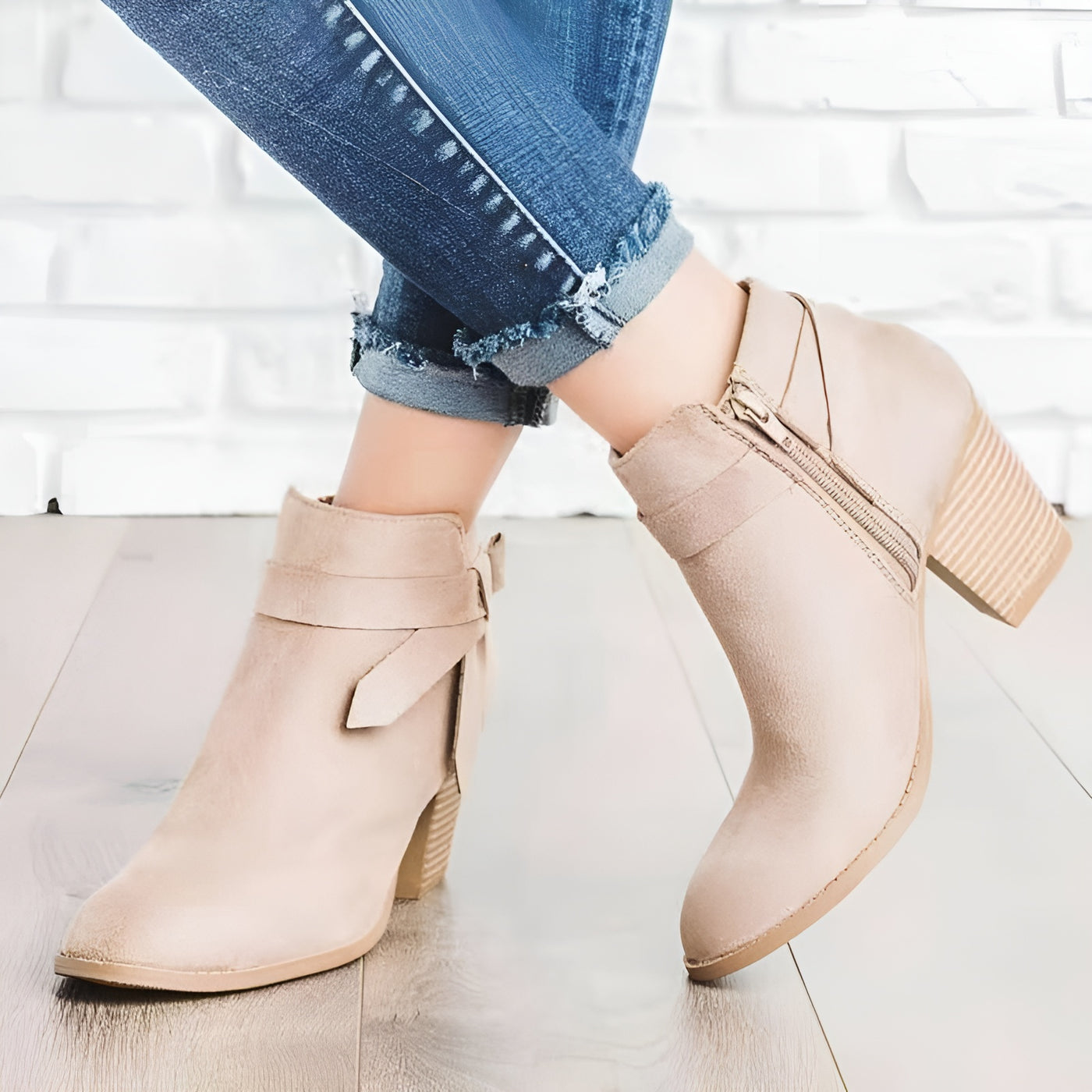 Sophie™ | Bottines Nœud Zip Latéra