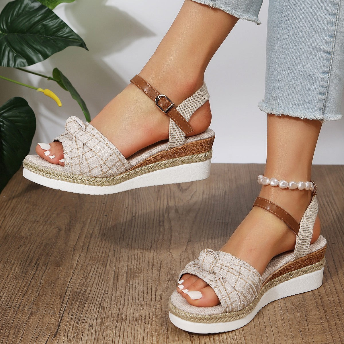 Juliette™ | Sandales Chic à Talon Compensé