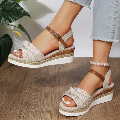 Juliette™ | Sandales Chic à Talon Compensé