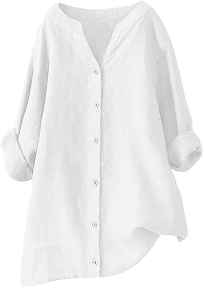 Liora™ | Chemise Coton-Lin Légère