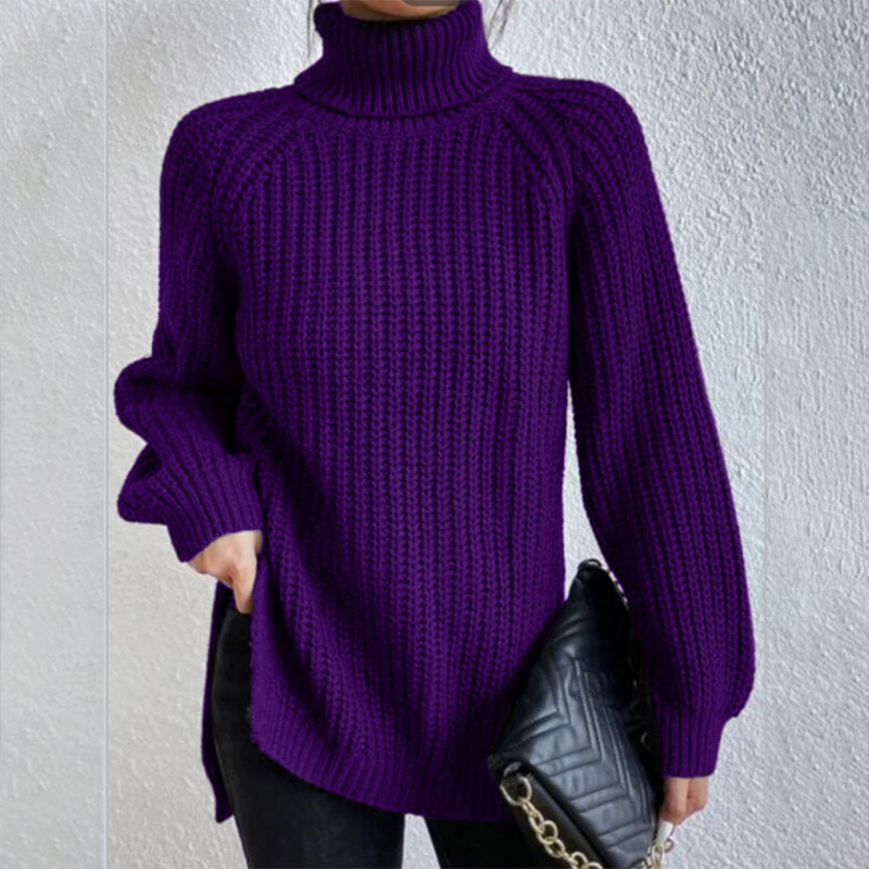 Éloïse™ | Pull Col Roulé Fendu