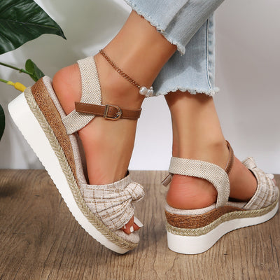 Juliette™ | Sandales Chic à Talon Compensé