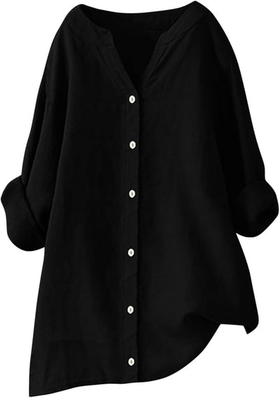 Liora™ | Chemise Coton-Lin Légère