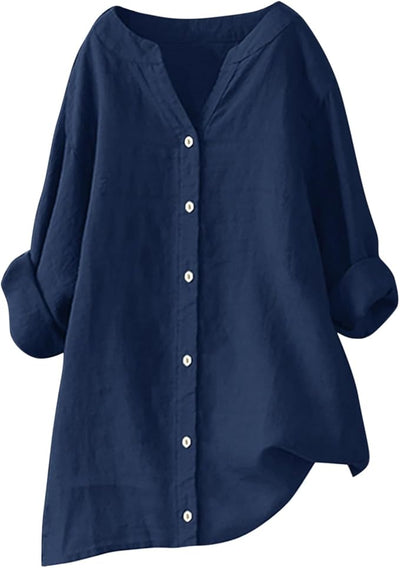 Liora™ | Chemise Coton-Lin Légère