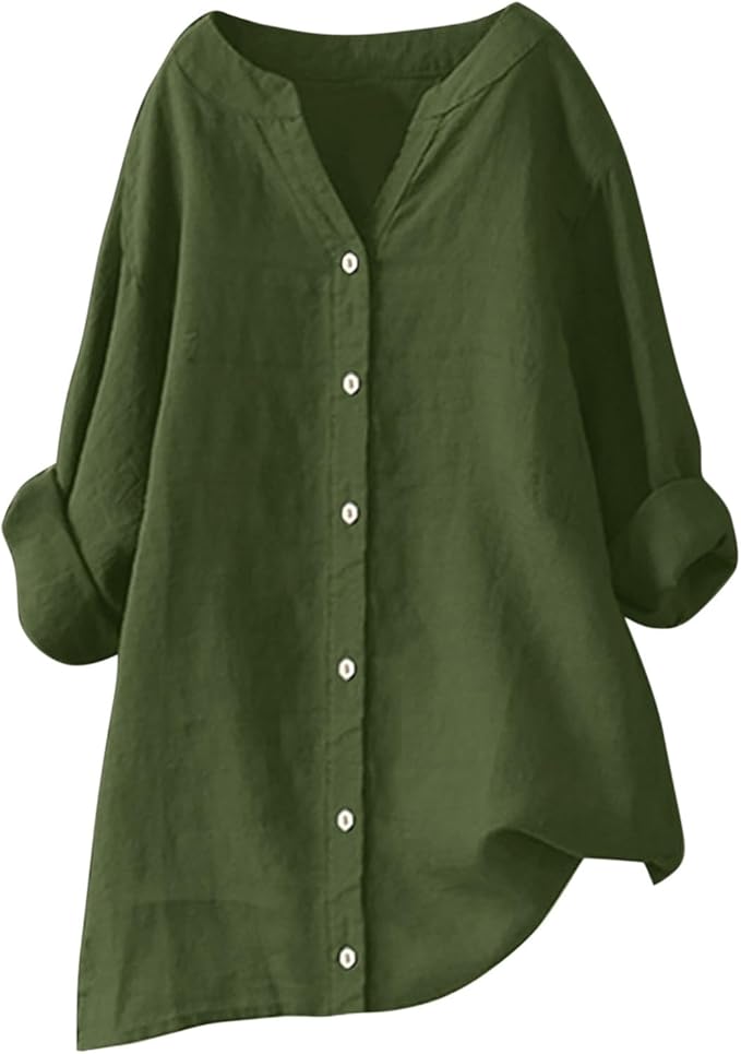 Liora™ | Chemise Coton-Lin Légère
