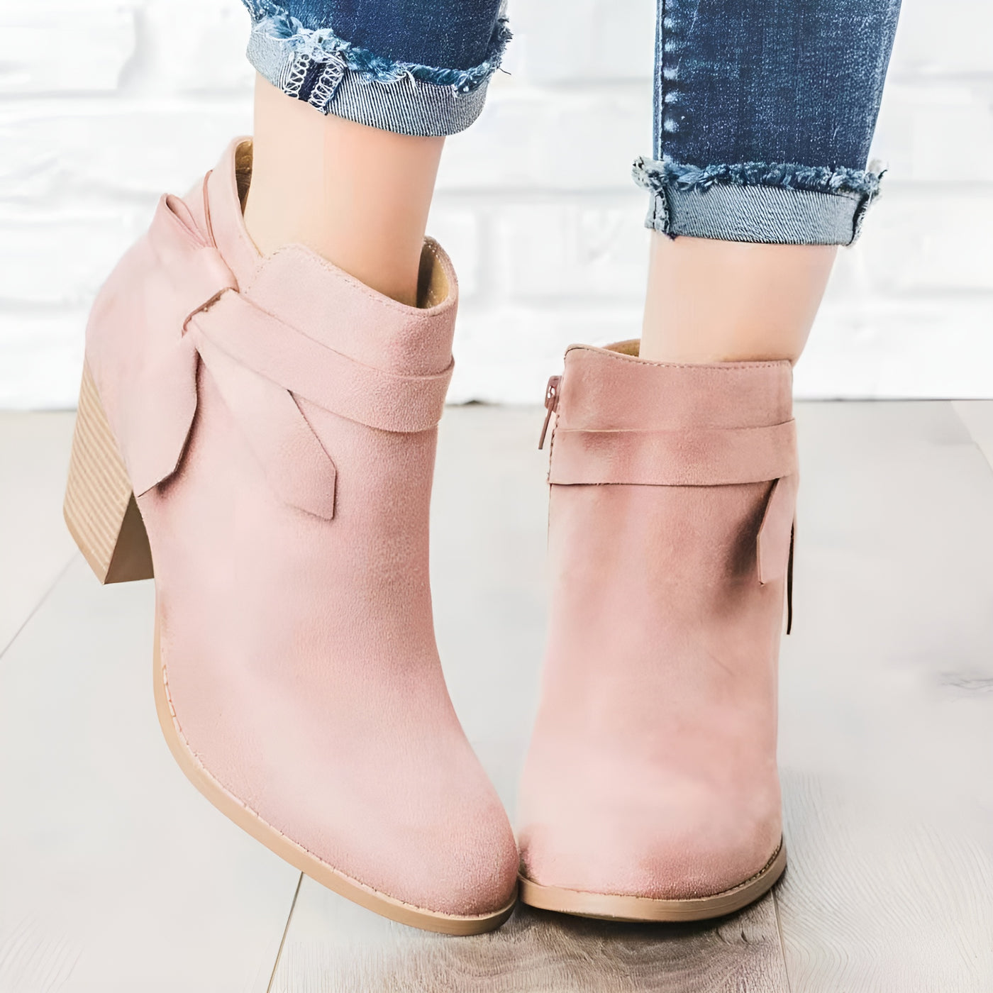 Sophie™ | Bottines Nœud Zip Latéra
