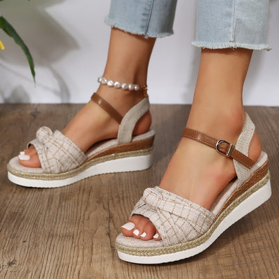 Juliette™ | Sandales Chic à Talon Compensé
