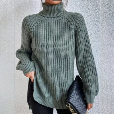 Éloïse™ | Pull Col Roulé Fendu