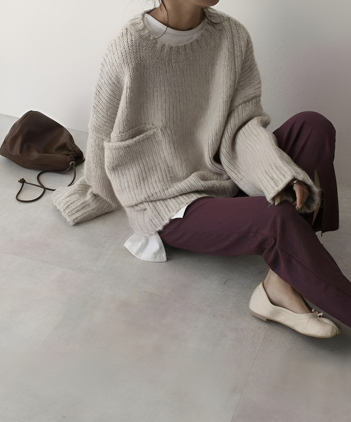 Noëlle™ | Pull Cocon Ivoire
