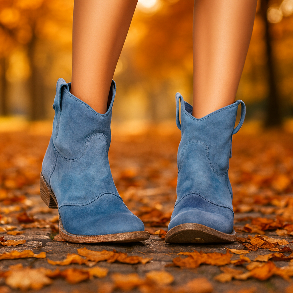 Noémie™ | Bottines en daim intemporelles Marine bleu