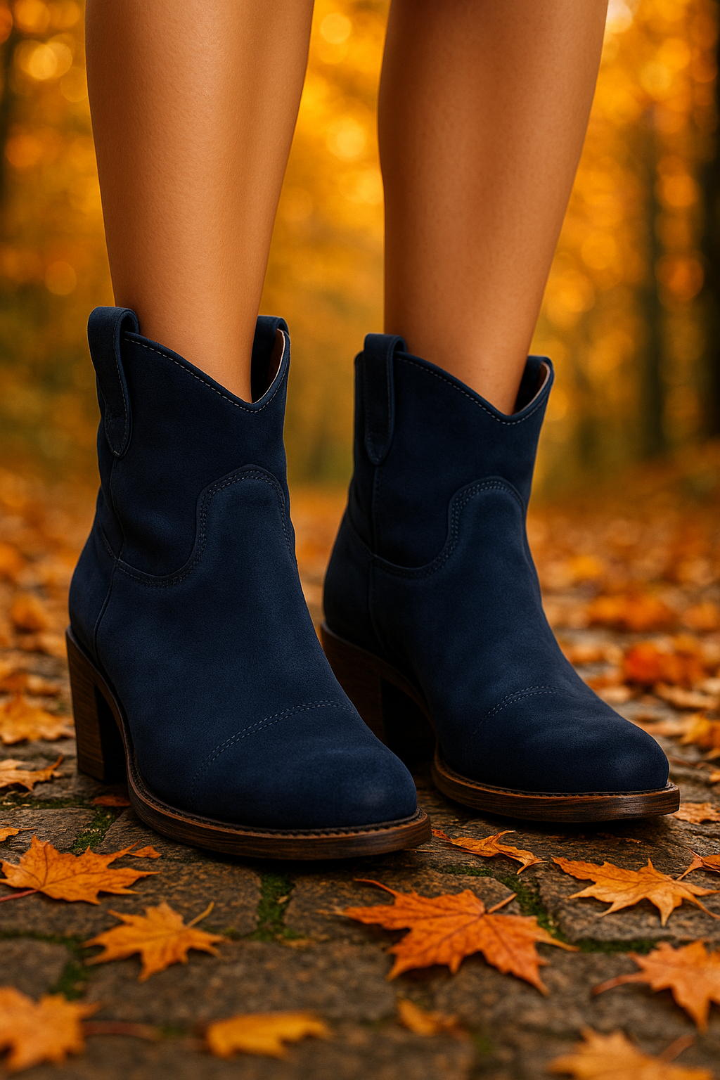 Noémie™ | Bottines en daim intemporelles Bleu
