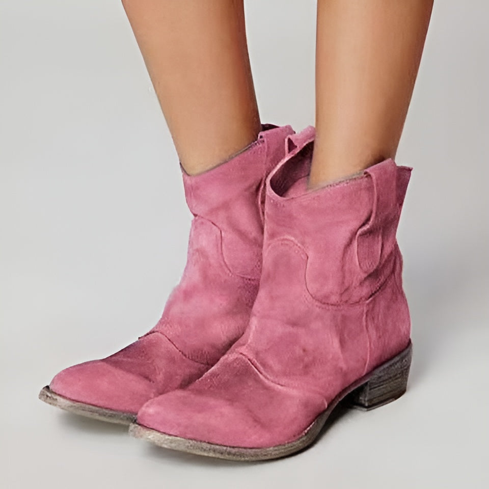 Noémie™ | Bottines en daim intemporelles Rose