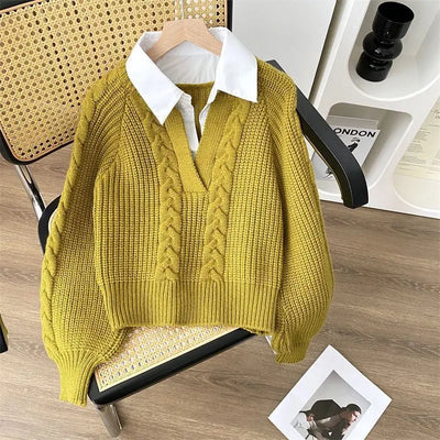 Clémence™ | Pull Rétro Duo Cocon