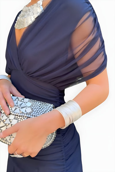 Alondra™ | Robe Longue Élégance Florale (Bleu)