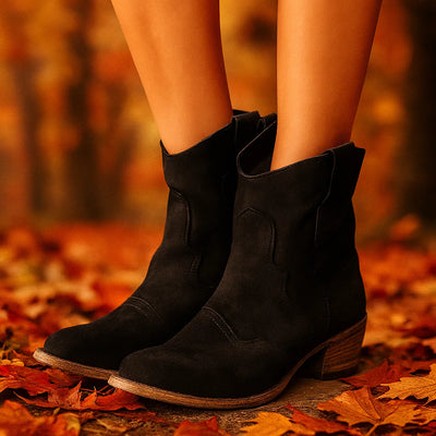 Élisee™ | Bottines en daim intemporelles Noir