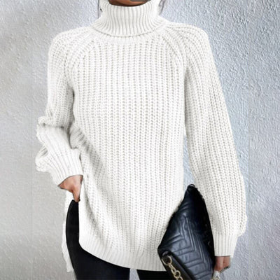 Éloïse™ | Pull Col Roulé Fendu