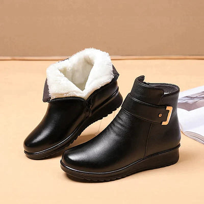 Eline | Bottes en cuir pour femme avec laine