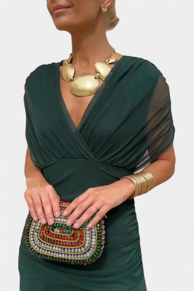 Alondra™ | Robe Longue Élégance Florale (Vert)