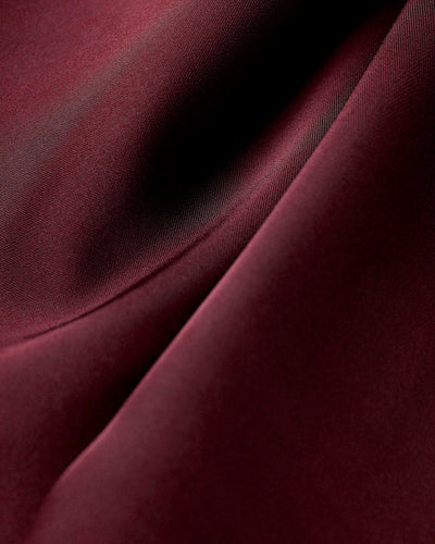Bellamy - Robe maxi satin bordeaux